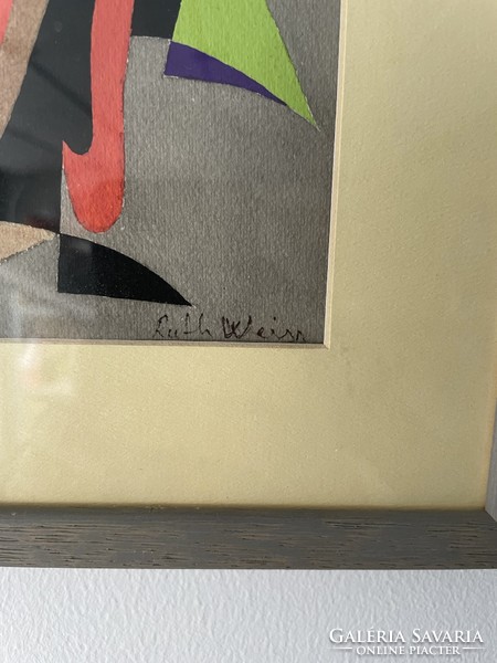 Abstract composition, signed Ruth Weiss