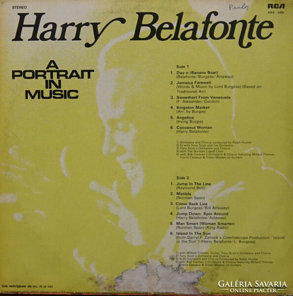 Harry Belafonte - A Portrait In Music (LP, Comp)
