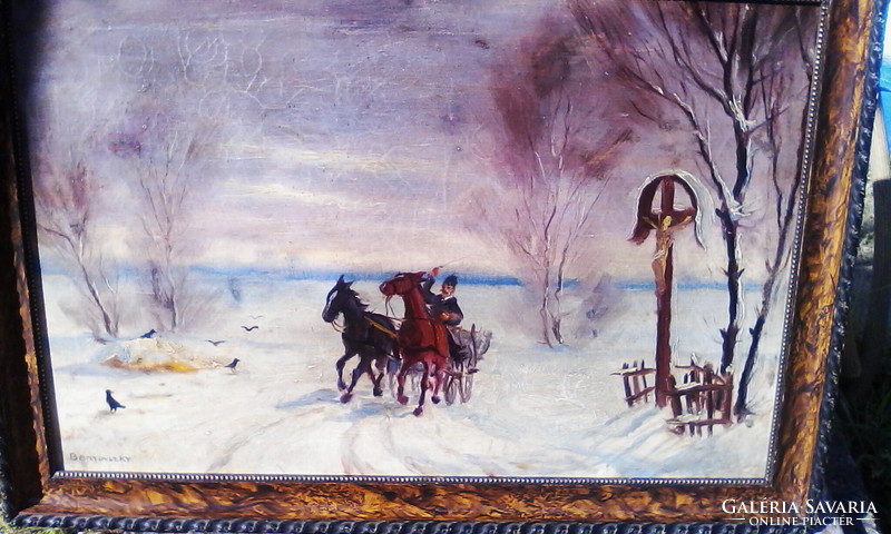 Benyovszky olaj vászon festmény!