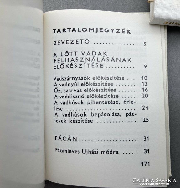 Tolnai Kálmán: Vadászok szakácskönyve, számozott, limitált minikönyv (250/500), gyűjtői ritkaság