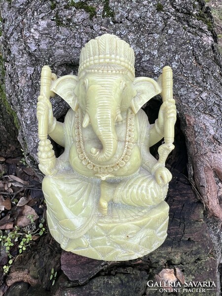 Ganesha made of jade stone.