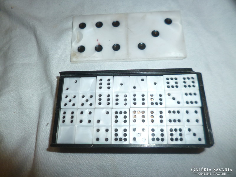 Old retro small road game dominoes