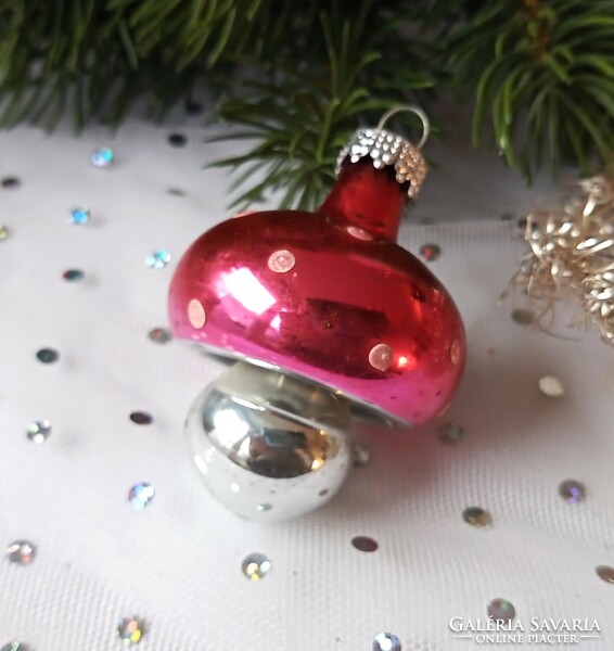 Retro Soproni gomba karácsonyfa dísz 5cm