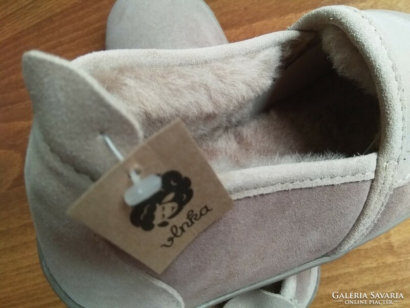 Women's slippers, 41, leather sheep wool