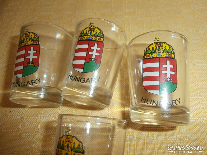 Small pálinkas with the coat of arms of Hungary