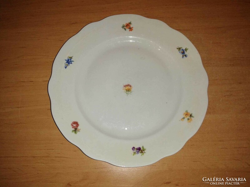 Zsolnay porcelán virágmintás lapostányér - átm. 24 cm (2p)