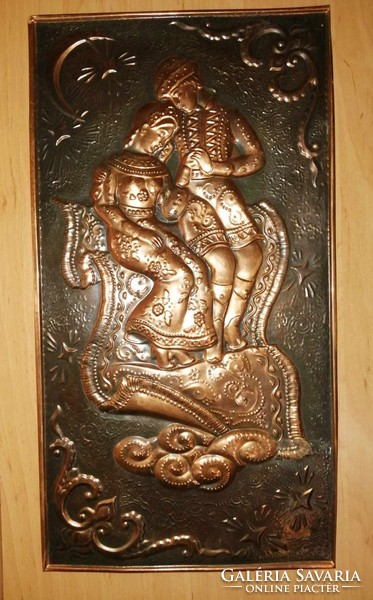 Vintage copper wall picture - 27*50 cm