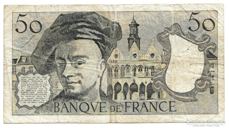 Francia 50 francs 1983 . Posta van , olvass !