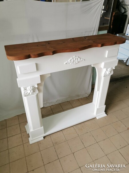 Fireplace frame with brown top
