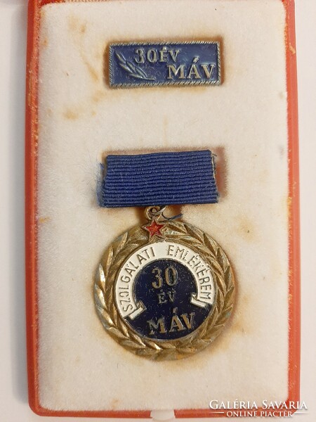 Máv's 30-year service commemorative medal in a minivel box