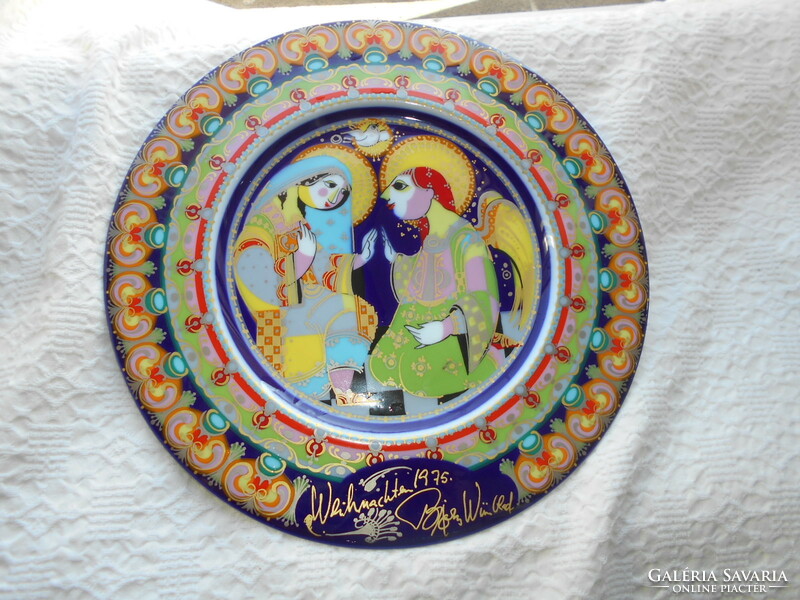 Nagy méretű 29 cm  Rosenthal Galéria Szignált  Aladin  porcelán fali tányér