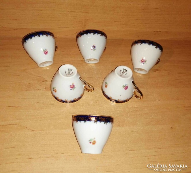 Old German pm porcelain coffee cup 5+1 in one (z-1)