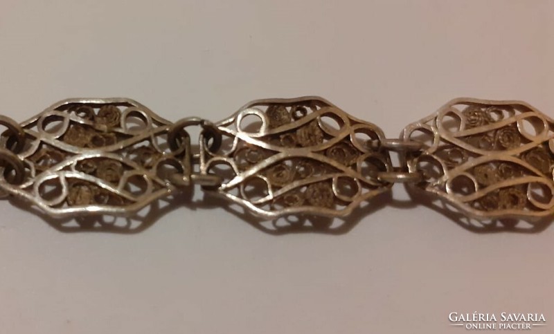 Silver made with filigree technique? Or a silver-plated bracelet