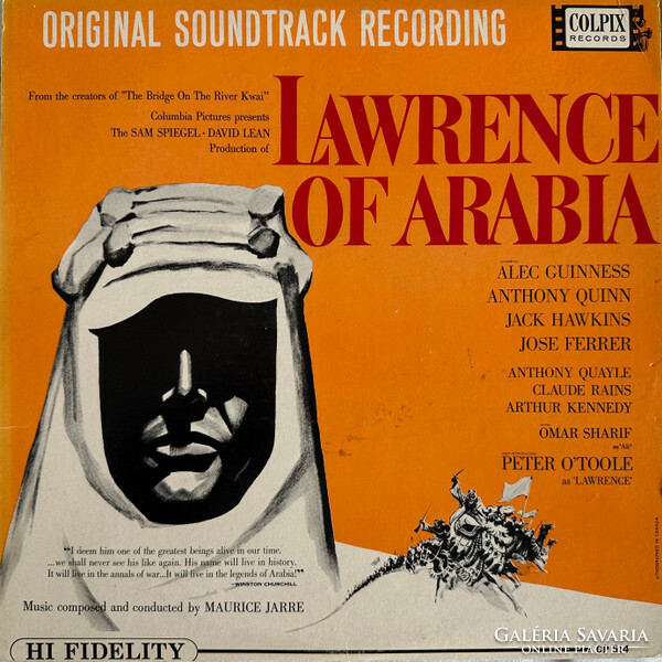 Maurice Jarre with the London Philharmonic Orchestra - original soundtrack : Lawrence of Arabia (LP)