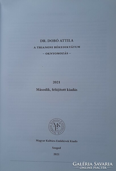 A trianoni békediktátum - Dr.Dobó Attila
