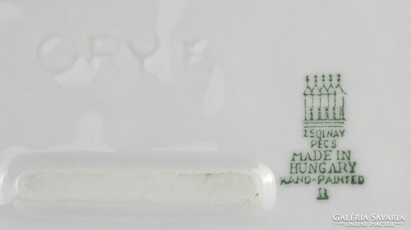 1P848 Őry Ferenc - Zsolnay porcelán bagoly bölcs bagoly 16 cm