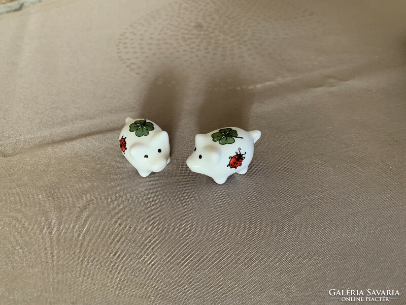 Clover mini lucky pig, piglet, ladybug, porcelain mascot