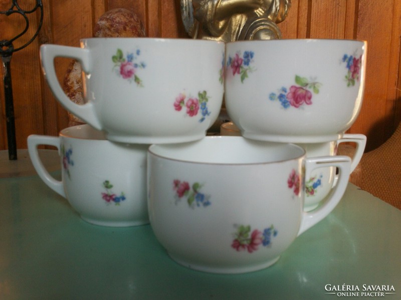 Antik EPIAG virágos porcelán teás csészék