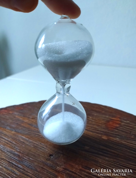 Old glass hourglass