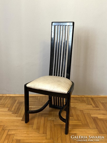 Italian design chair marked Italy black dining chair