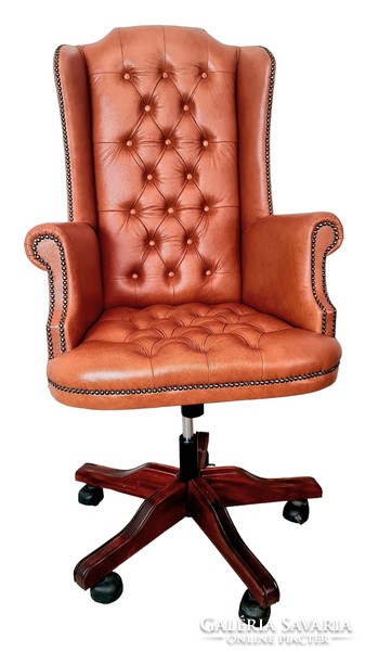 A776 chesterfield boss leather swivel chair, desk chair