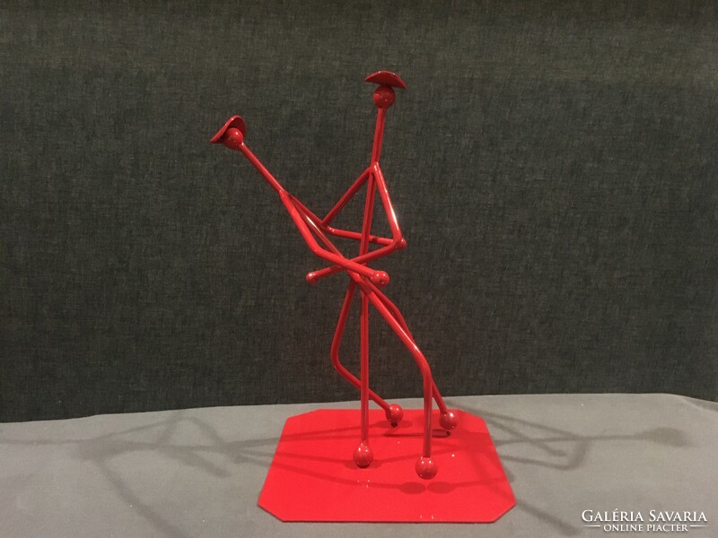 Ferrari red metal dancing statue couple! 43.5 cm!!!