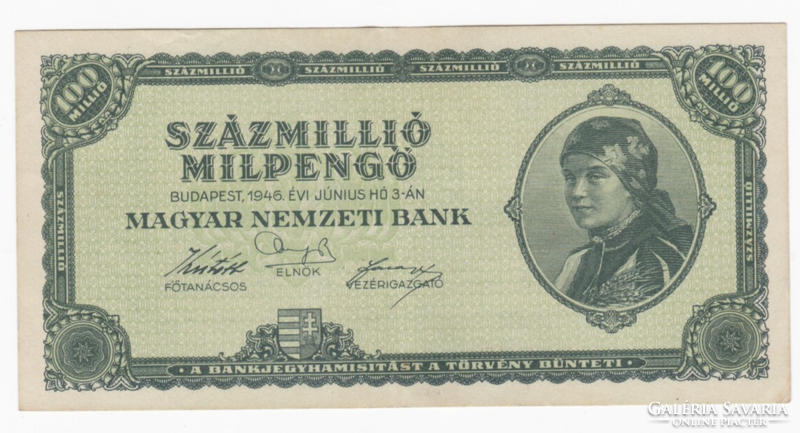 One hundred million milpengő from 1946