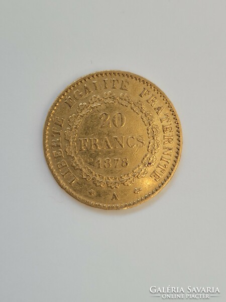 1878 III. French Republic 0.900 Gold 20 francs!!!