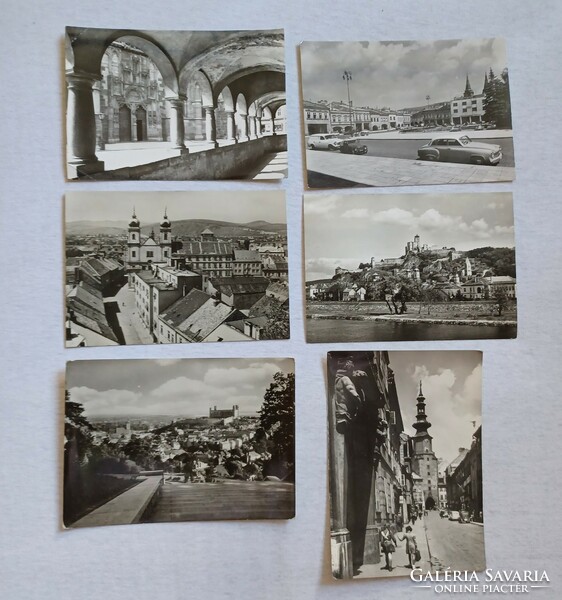 Képes levelezőlapok Szlovákiából, az 1950-es, 1960-as évekből. 6 darab
