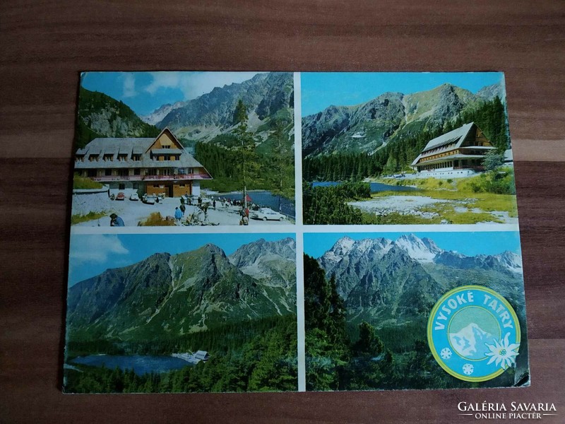 High Tatras, split sheet, pop radio lake, hotel, shelter from 1970