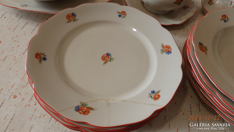 Haas & czjzek complete tableware poppy pattern; it could also be a decoration for the Easter holiday table!