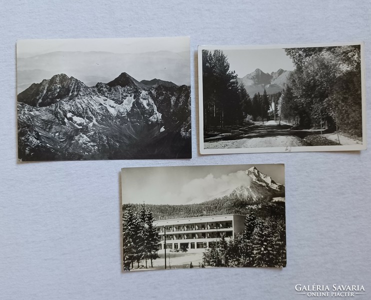 High Tatras: picture postcards from Slovakia, from the early 1960s. 3 pieces