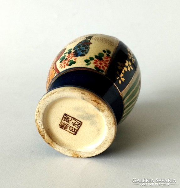 Old hand-painted Japanese satsuma porcelain small vase