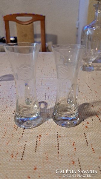 Polished handmade brandy glasses