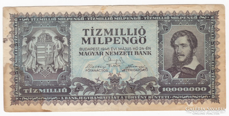 Ten million milpengő from 1946