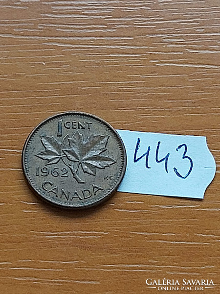 Canada 1 cent 1962 ii. Elizabeth bronze 443