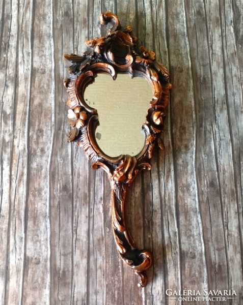 Discounted! Vintage beautiful art nouveau resin hand mirror