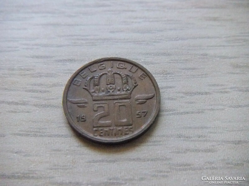 20  Cent  1957  Belgium