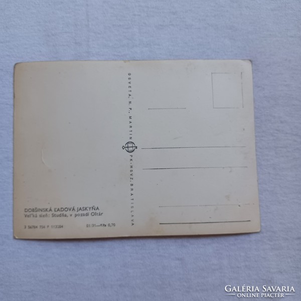A dobsinai cseppkőbarlang: képes levelezőlap Szlovákiából az 1950/60-as évekből