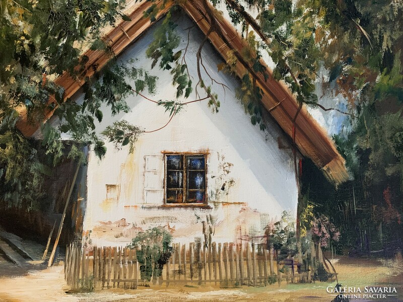János Maksai's oil painting 
