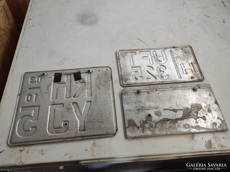 Old license plates for collection