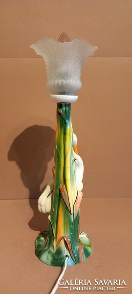 Kerámia gém asztali lámpa régi ALKUDHATÓ Art deco design