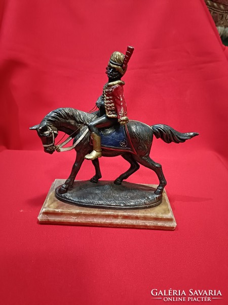 Silver equestrian statue 1890-1910 years English rider!