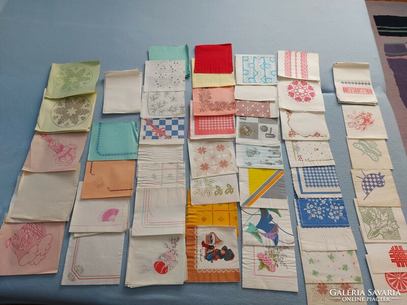 A collection of more than 300 types of old napkins