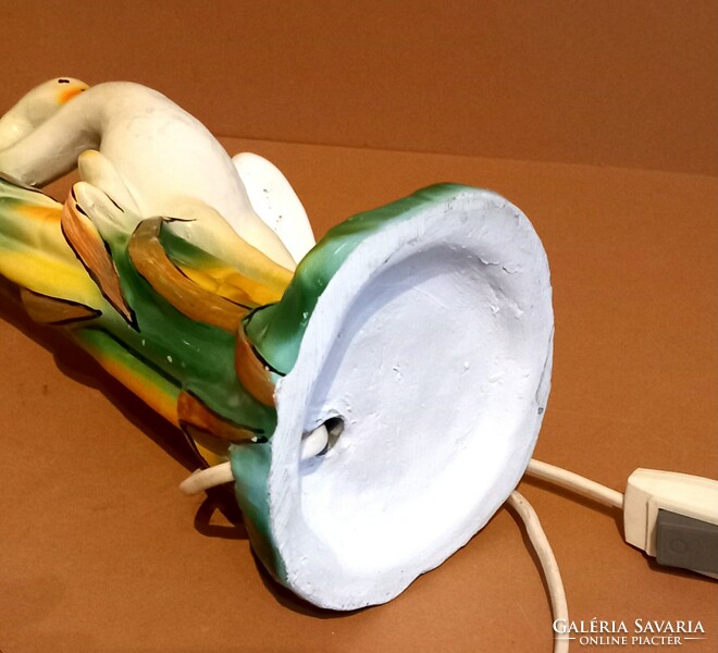 Kerámia gém asztali lámpa régi ALKUDHATÓ Art deco design