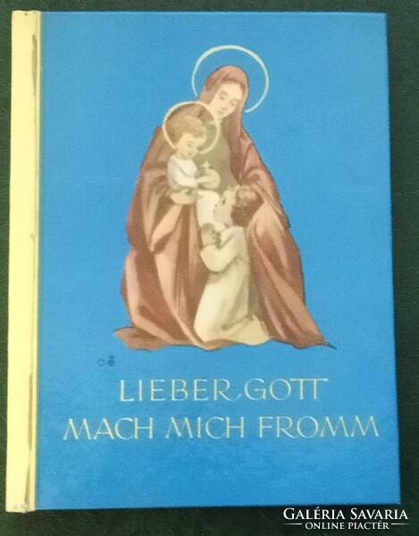Children's prayers in German religious picture prayer book with color illustrations miniature prayer book 1956