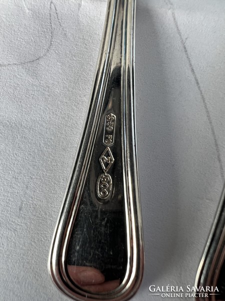 Modern mocha silver spoon set