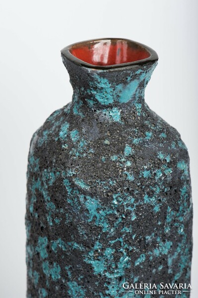 Modernist applied art ceramic vase by éva Bod