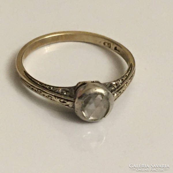 Antique gold ring diamond 55