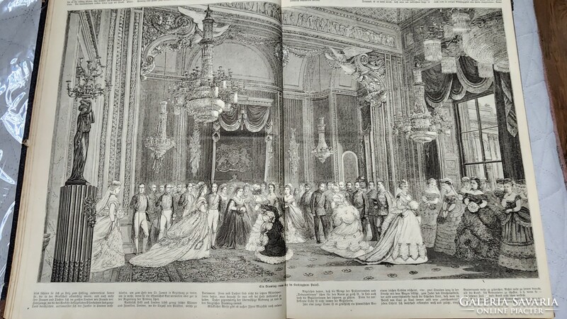 1870 - 71 Bazaar bound elite magazine 326 pages social life needlework fashion precious steel engravings